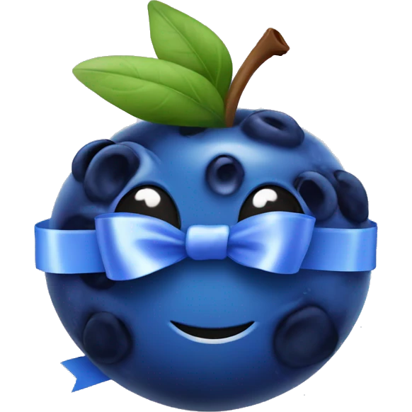 Blueberry with ribbon emoji