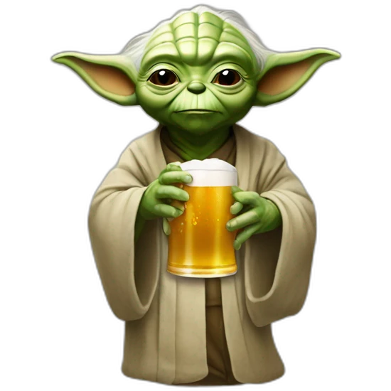 Yoda drink beer  emoji