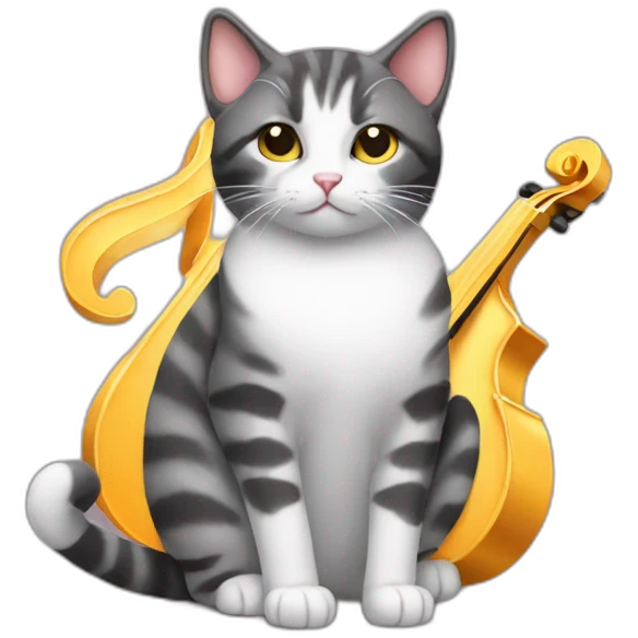 Cat holding a melodies  emoji