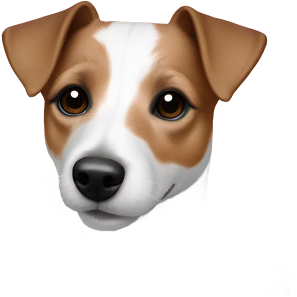 jack russell terrier with light pink peonies emoji