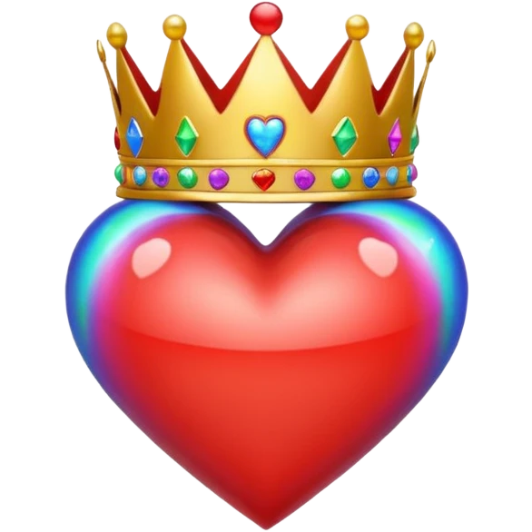 heart with rainbow crown emoji