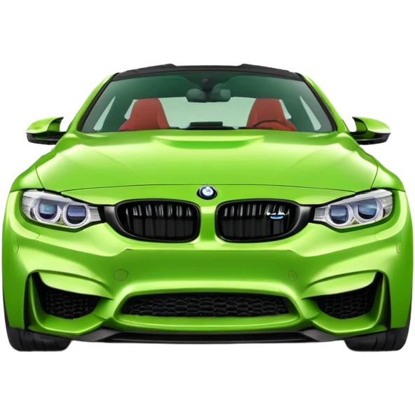 UnBMW m4 competición con cara de duende emoji
