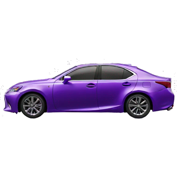 Purple Lexus with guy driving  emoji