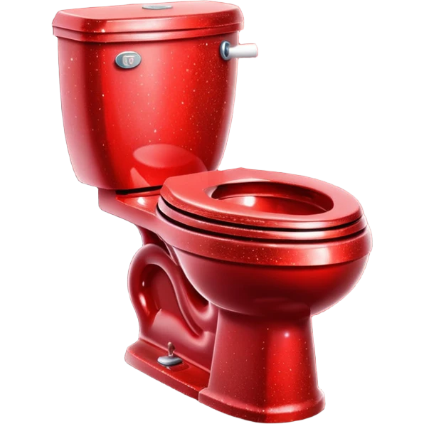 red glitter toilet emoji
