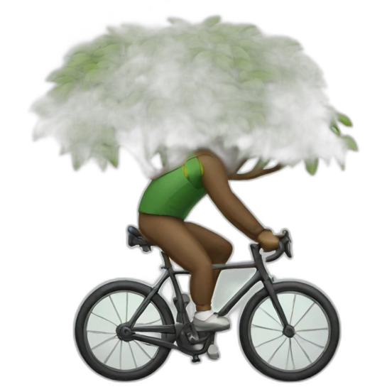 Tree cyclist emoji