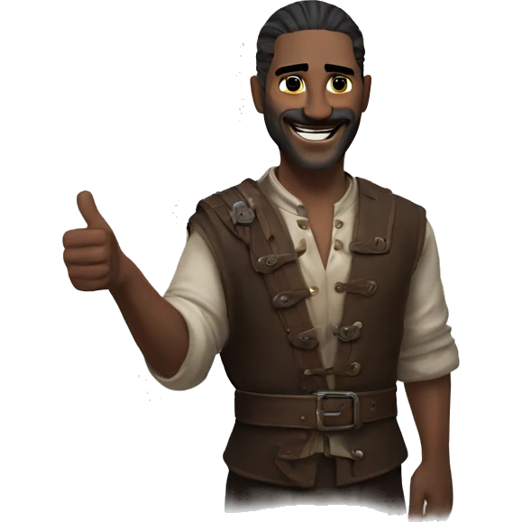 gerald from rivia person of the witcher give a thumbs up with hands emoji