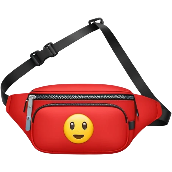 red waist bags emoji