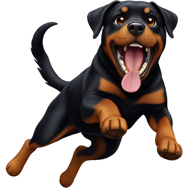 rottweiler jumping emoji