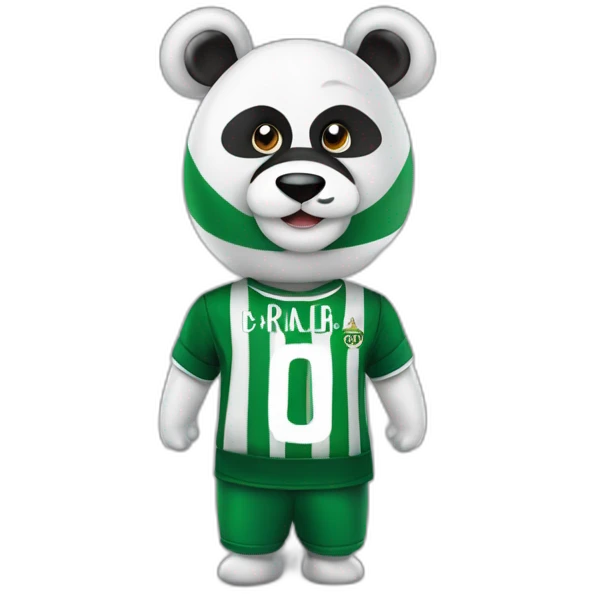 Panda con camiseta Del Real Betis Balompié  emoji