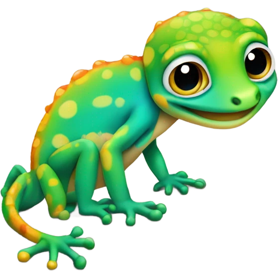Cute gecko from frozen emoji