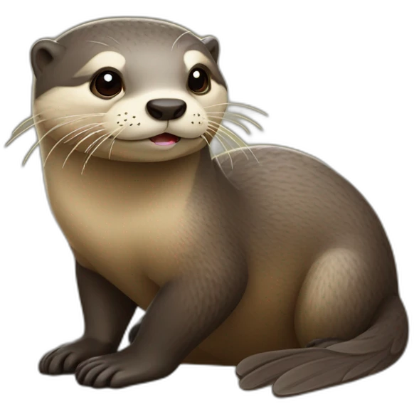 Loutre sur turtue emoji