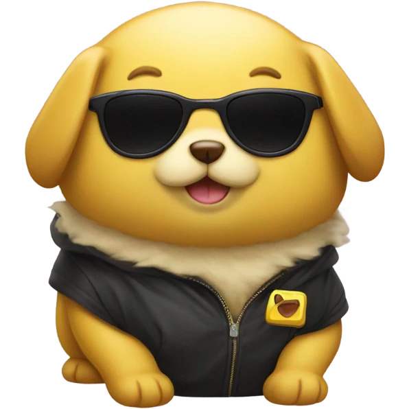 Pompompurin wearing sunglasses emoji