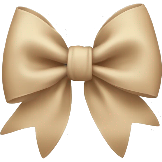 Beige bow emoji
