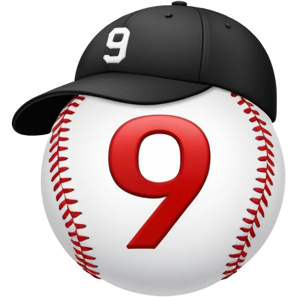 black cap with number “9” emoji