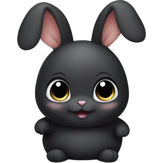 Chubby black baby bunny emoji