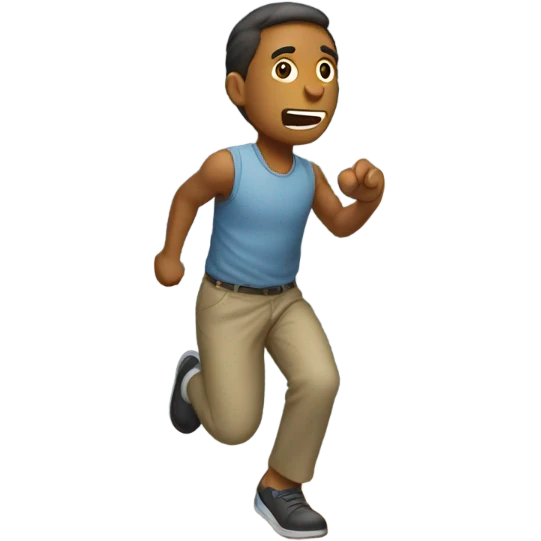 man running out a door emoji