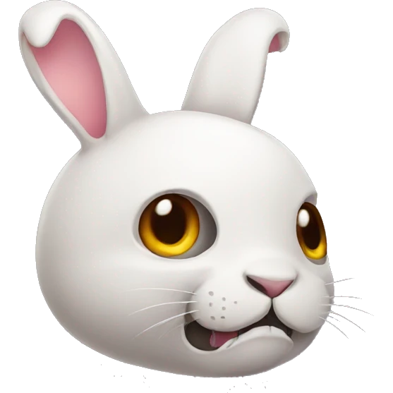 Bunny with skull emoji