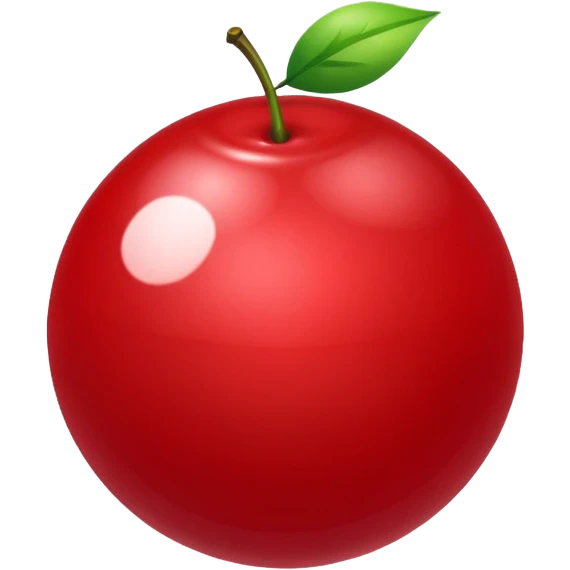 shiny red metal ball that tastes like cherry emoji
