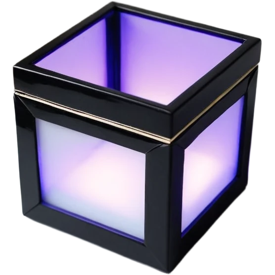 Коробка черная коробка с фиолетовыми светодиодами emoji