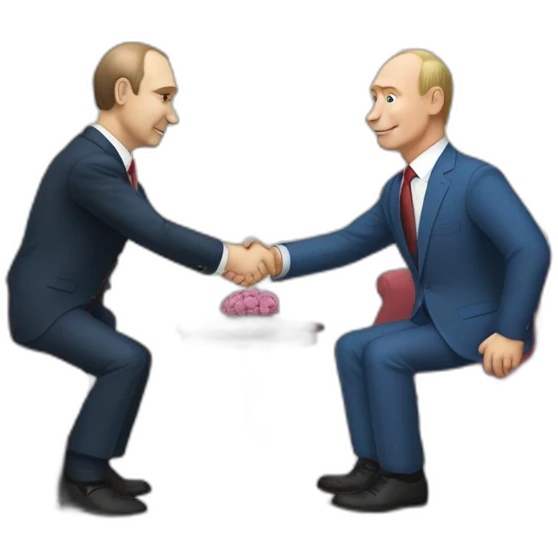 Vladimur putin shakes hand Patrick star emoji