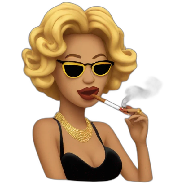 beyonce smoking cigar emoji