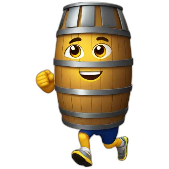 runner in a barrel emoji