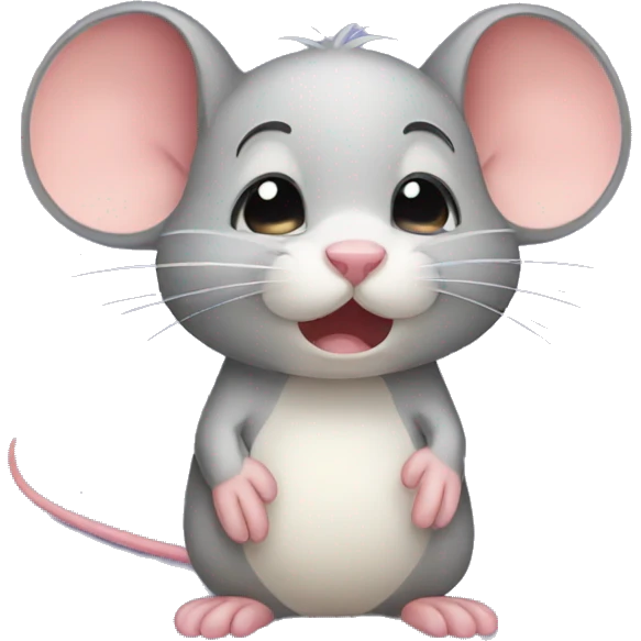Cute mouse crying  emoji