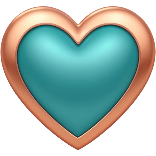 A teal, orang, and rose gold heart, please.  emoji
