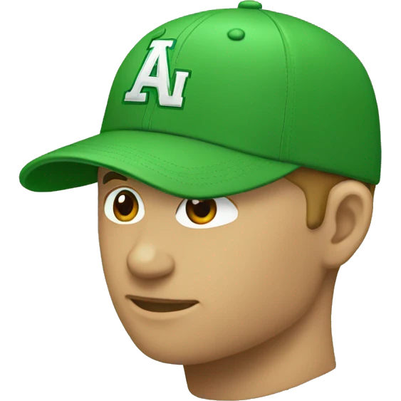 Green baseball cap emoji