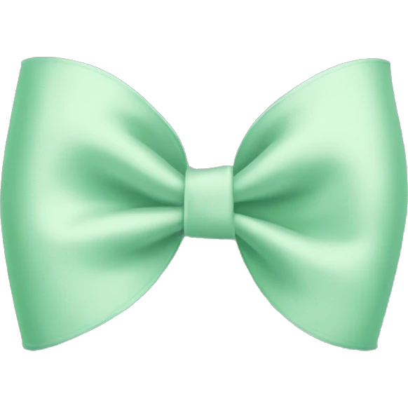 Pastel green bow emoji