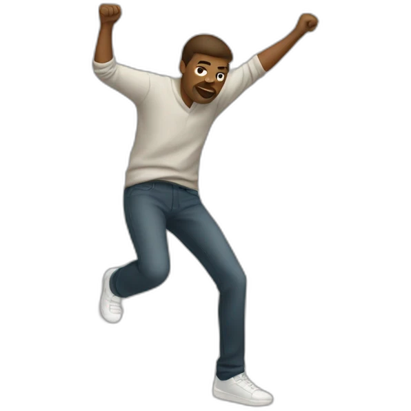 Homme qui fait un dab emoji