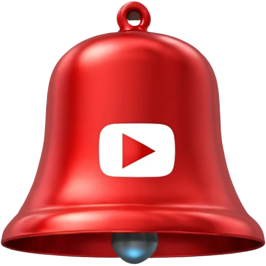 Red YouTube bell icon emoji