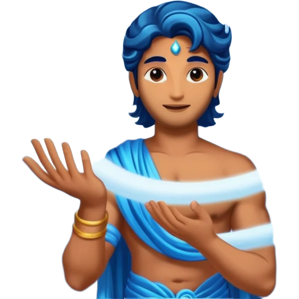 The Milky Way galaxy in the hand of Bhagwan Vishnu. emoji