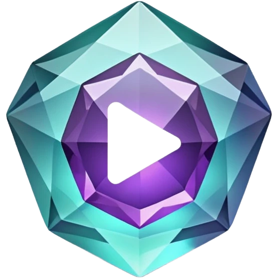 Alexandrite shaped Youtube play button emoji