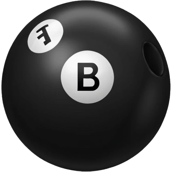 Black pull Ball with MB written on it emoji