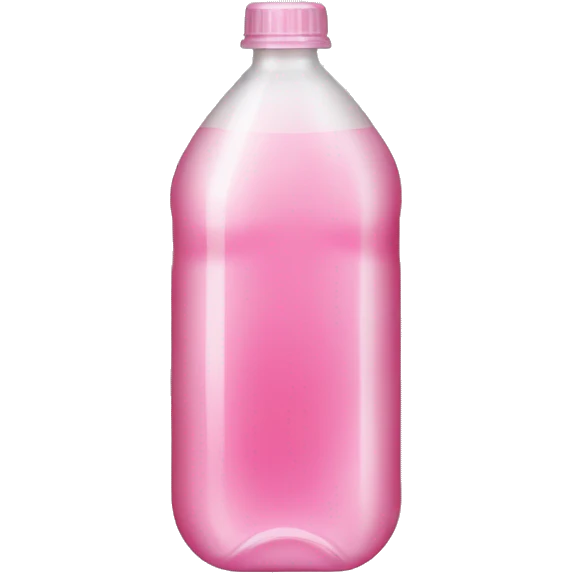 plastic bottle with crystaline pink liquid emoji