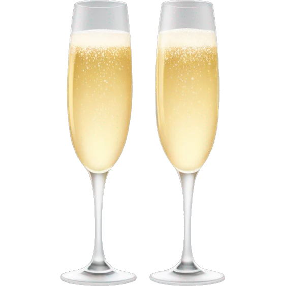 Two glasses champagne Christmas style  emoji