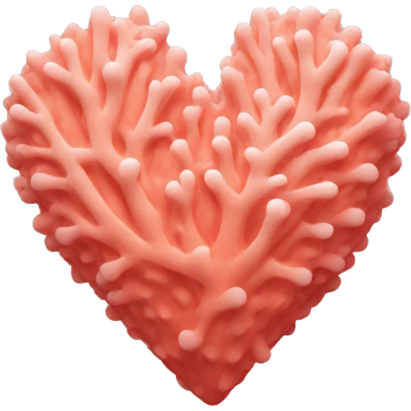 coral colored heart emoji