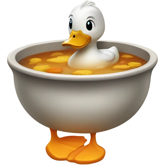 Duck in soup emoji