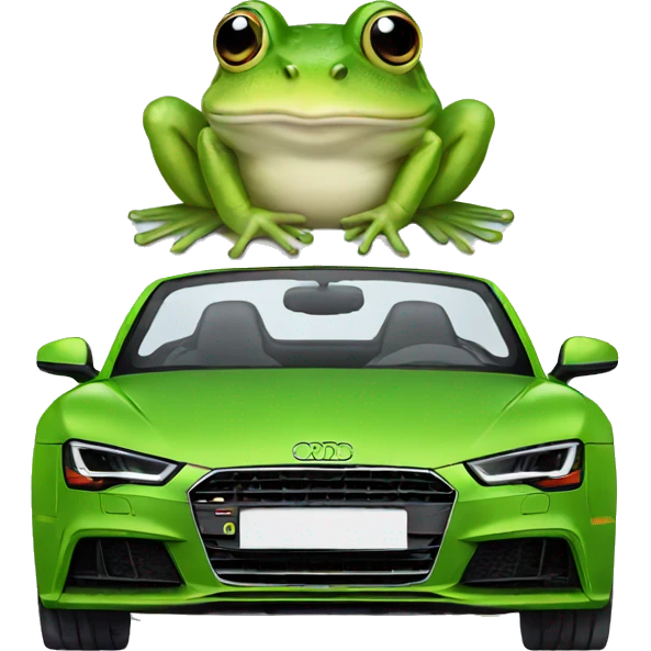A frog in a Audi  emoji