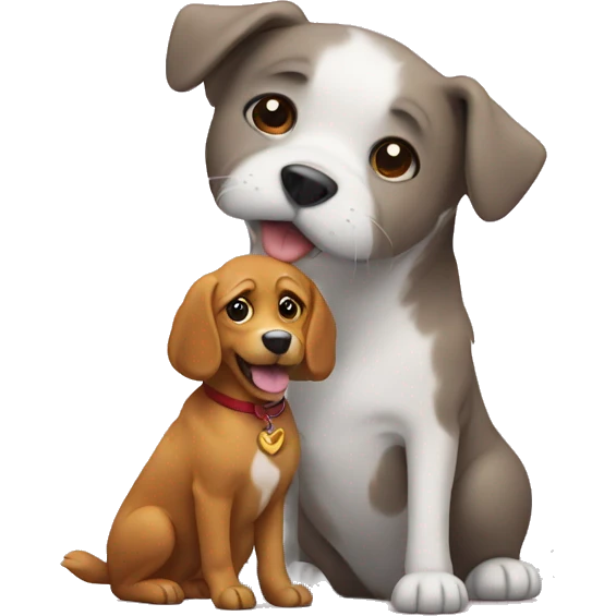 hart with dog emoji