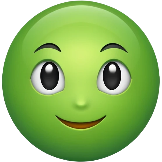 Fun green emoji