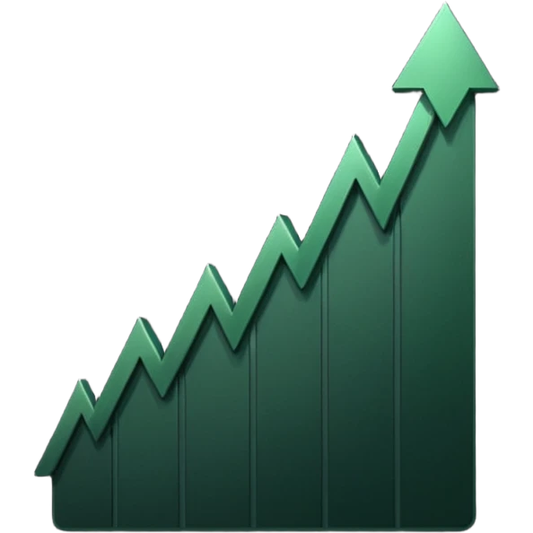 dark green growth graph emoji