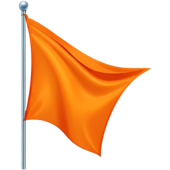 Double triangular orenge Flag emoji