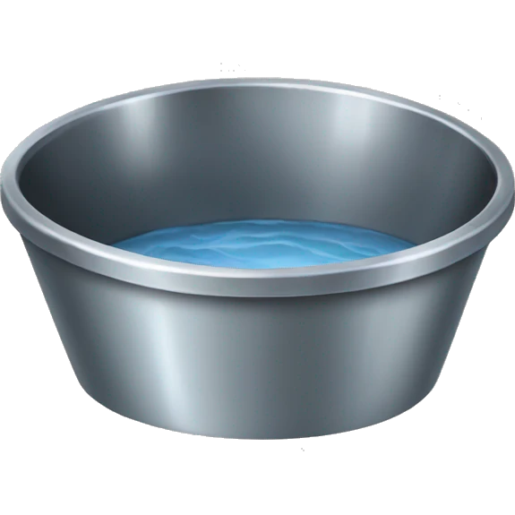 Metal water bowl for pets emoji