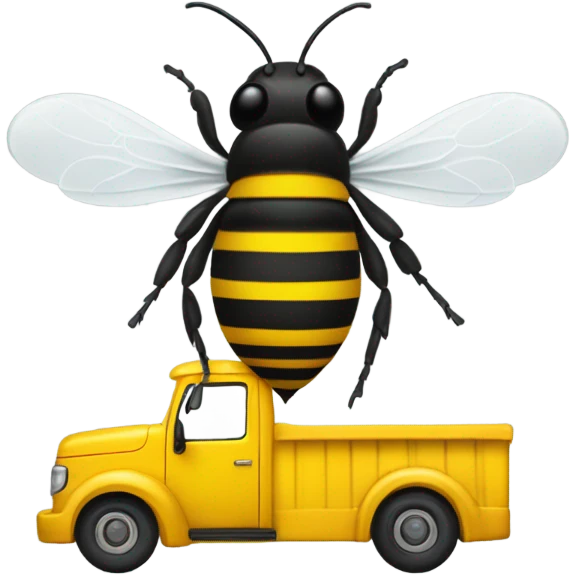 A bee that is also a truck  emoji