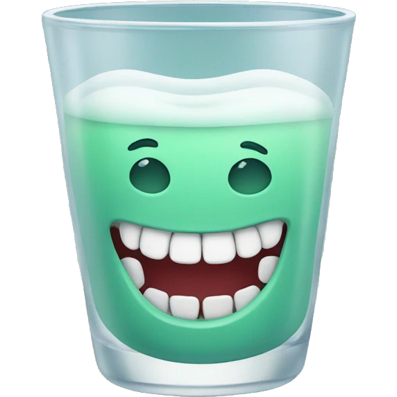 dentures in glass cup emoji