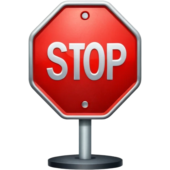 señal de pare con fondo verde emoji