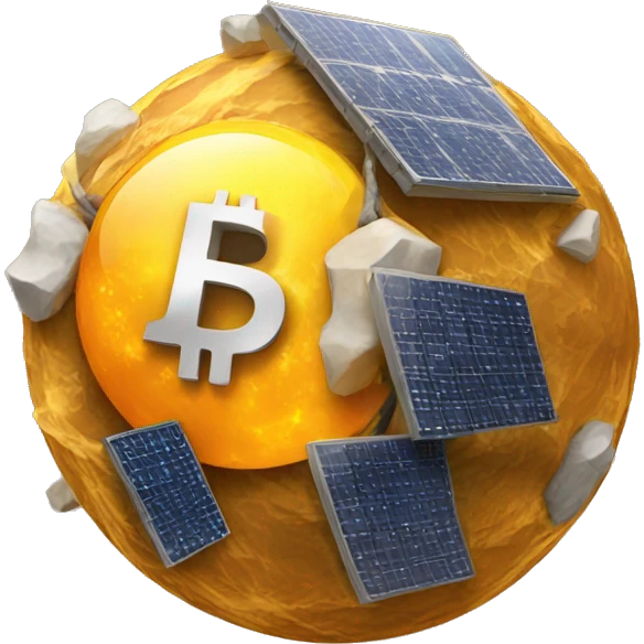 Cryptocurrency solar emoji