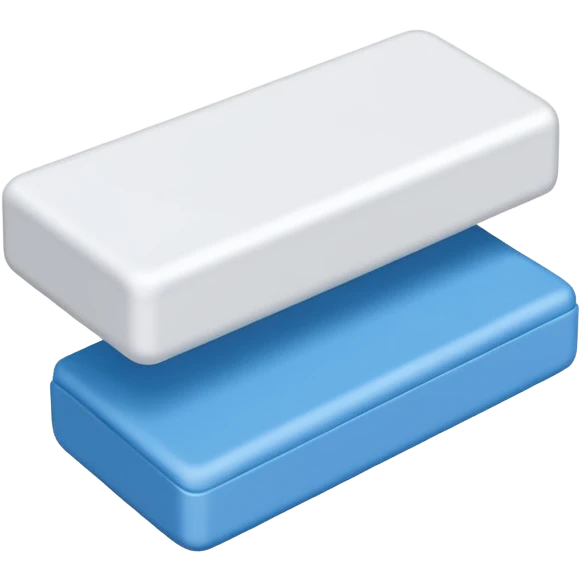 White eraser with blue wrap emoji